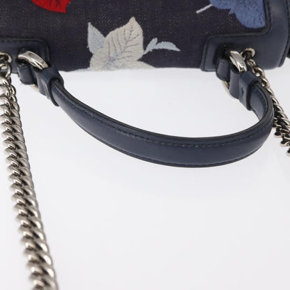 Salvatore Ferragamo Vala Handbag Leather, NAVY, DENIM_JEANS, Handbag