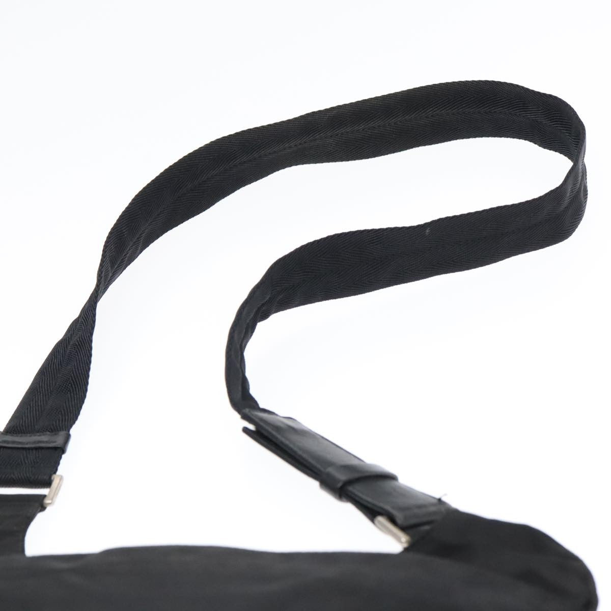 Prada Flat Messenger Bag Tessuto, BLACK, NYLON, Shoulder bag
