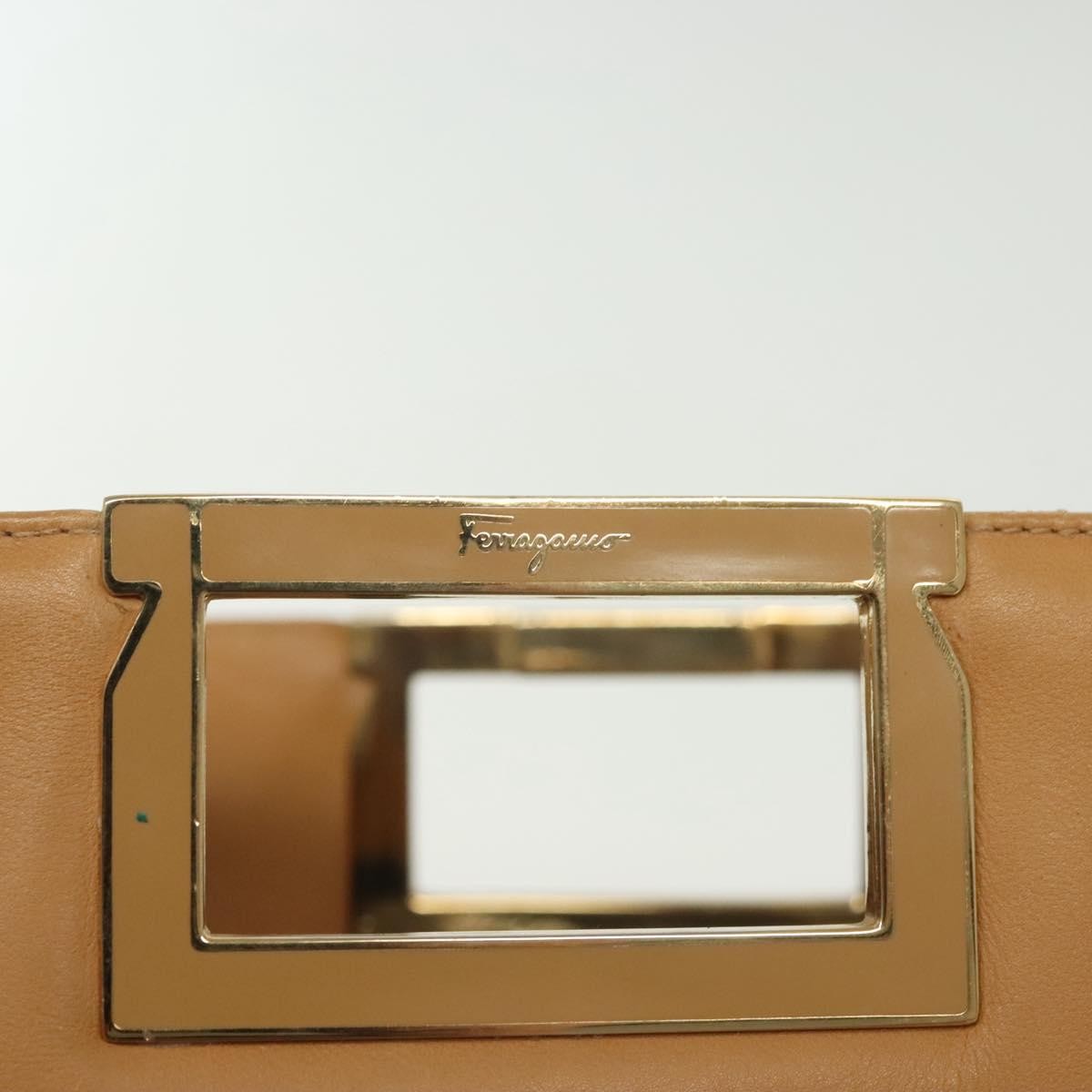 Salvatore Ferragamo Shoulder Bag Leather, BEIGE, LEATHER, Shoulder bag