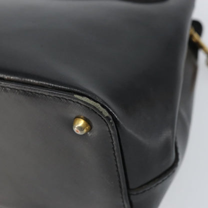 Versace Vintage Handbag Leather, BLACK, LEATHER, Handbag