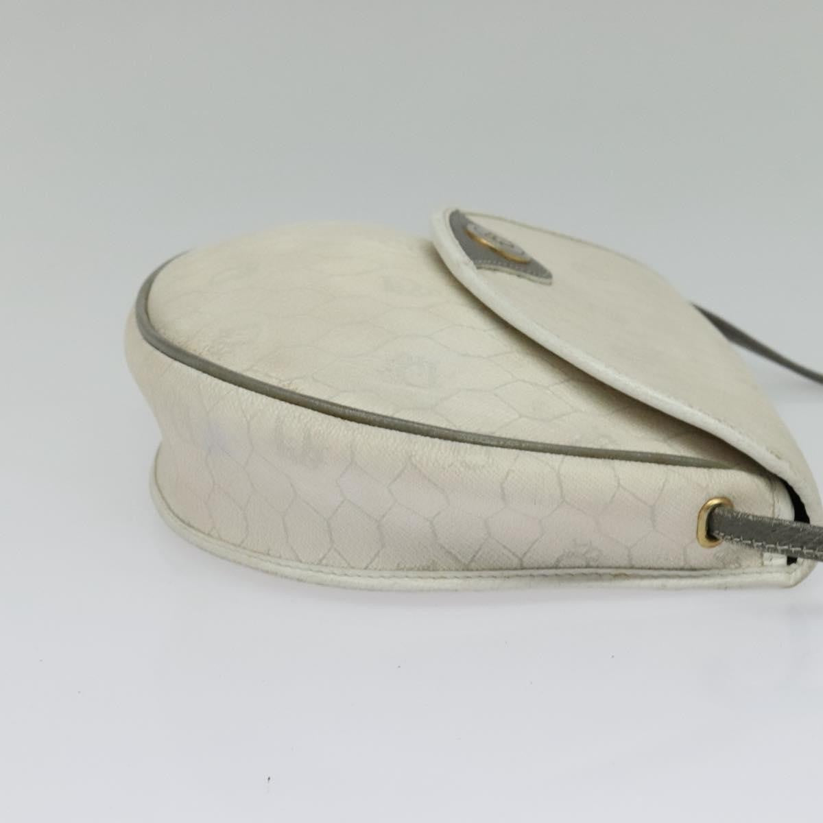 Christian Dior Vintage Honeycomb Shoulder Bag Canvas, WHITE, CANVAS, Shoulder bag