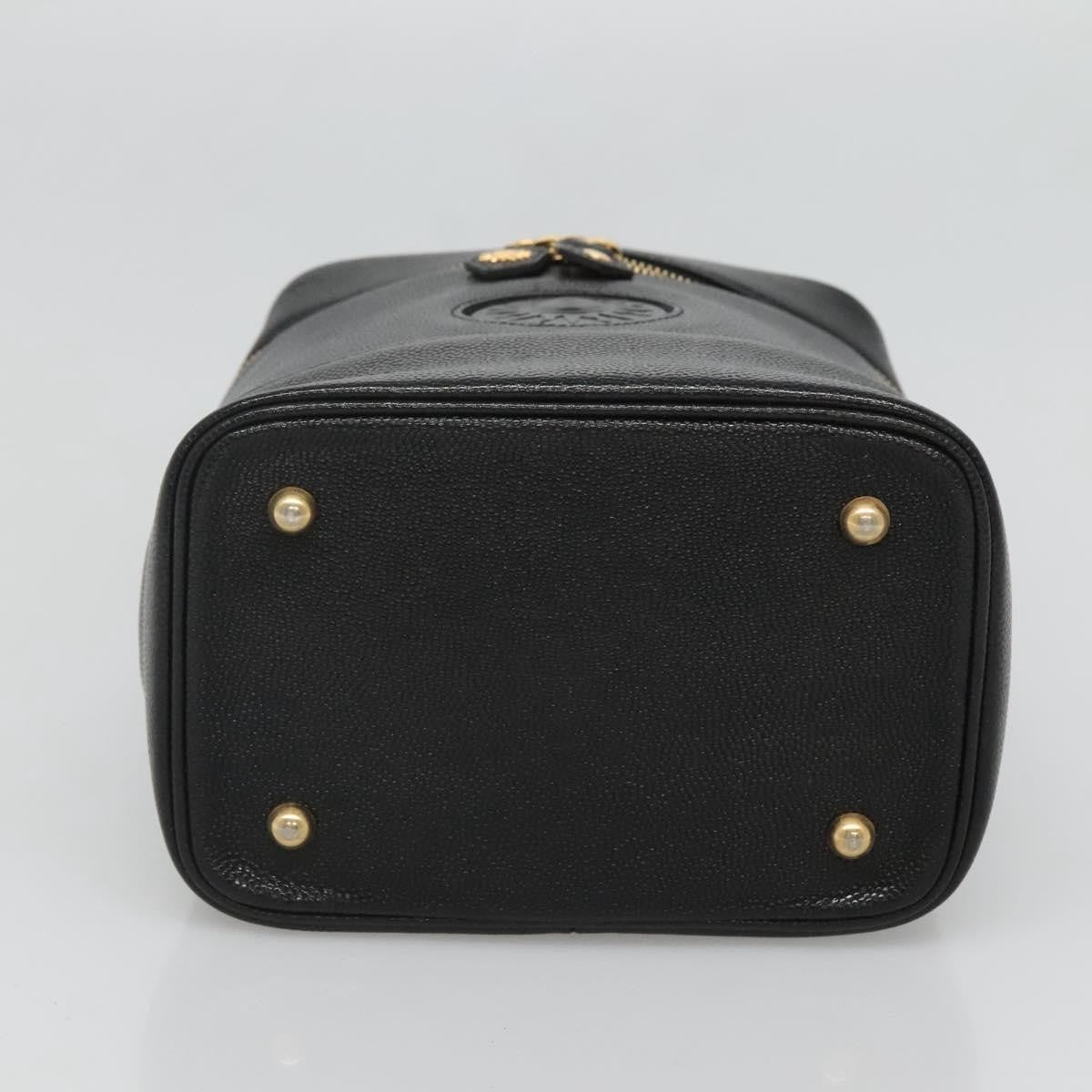 Versace Vanity Hand Bag Leather, BLACK, LEATHER, Handbag