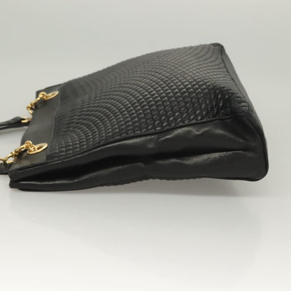 Bally Vintage Tote Bag Leather, Black, Leather, Tote Bag