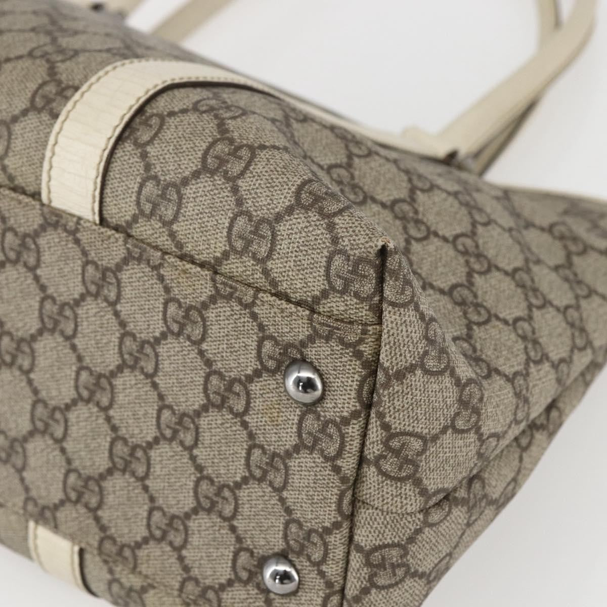 Gucci Joy Tote GG Coated Canvas with Leather, BEIGE, PVC, Tote bag