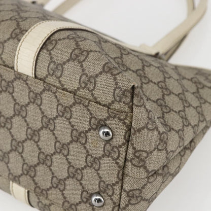 Gucci Joy Tote GG Coated Canvas with Leather, BEIGE, PVC, Tote bag