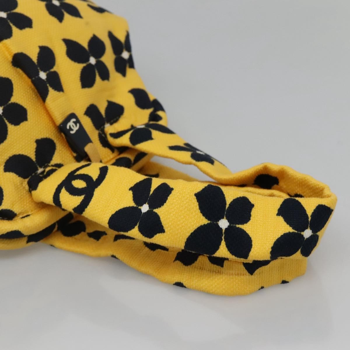 Chanel Vintage Frame Shoulder Bag Printed Canvas, YELLOW, CANVAS, Shoulder bag