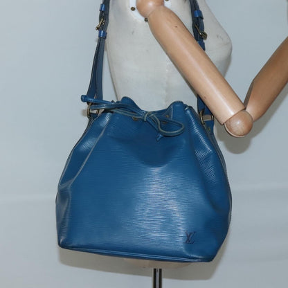 Louis Vuitton Bicolor Petit Noe Handbag Epi Leather, BLUE, LEATHER, Handbag