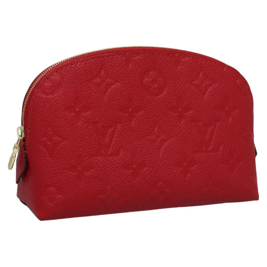 Louis Vuitton Cosmetic Pouch Monogram Empreinte Leather, RED, LEATHER, Toiletry Case