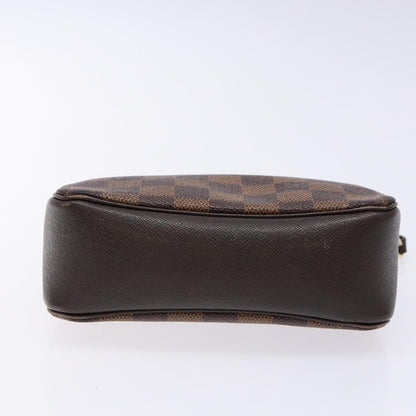 Louis Vuitton Trousse Make Up Bag Damier, BROWN, CANVAS, Clutche & pouche
