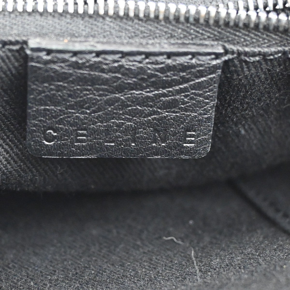 Celine C Macadam Handbag Suede, Black, Suede, Shoulder Bag