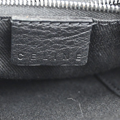 Celine C Macadam Handbag Suede, Black, Suede, Shoulder Bag
