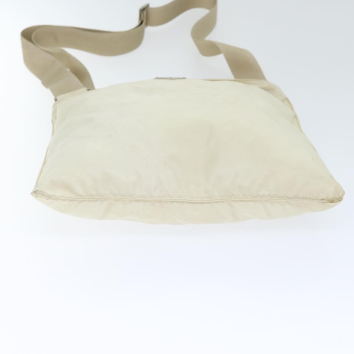 Prada Front Pocket Messenger Bag Tessuto, WHITE, NYLON, Shoulder bag