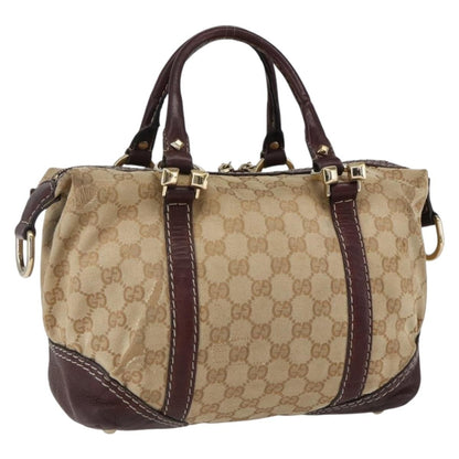 Gucci Vintage Handbag GG Canvas, BEIGE, CANVAS, Handbag