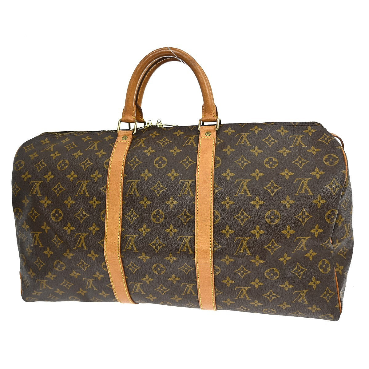 Louis Vuitton Keepall Bag Monogram Canvas, BROWN, CANVAS, Travel bag