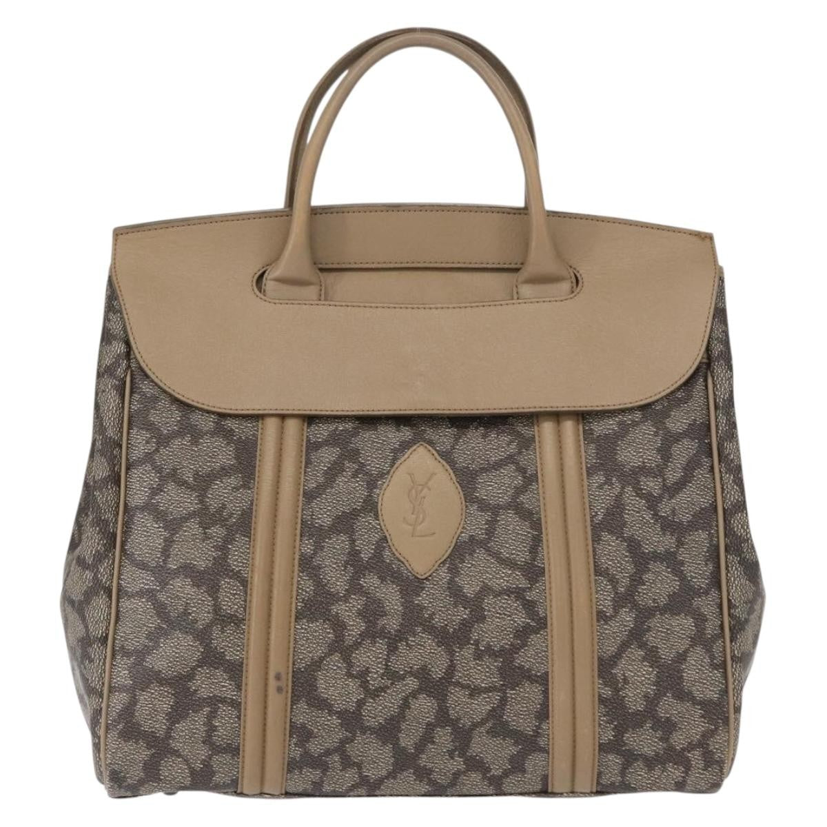 Saint Laurent Vintage Handbag PVC Leather, GRAY, PVC, Handbag