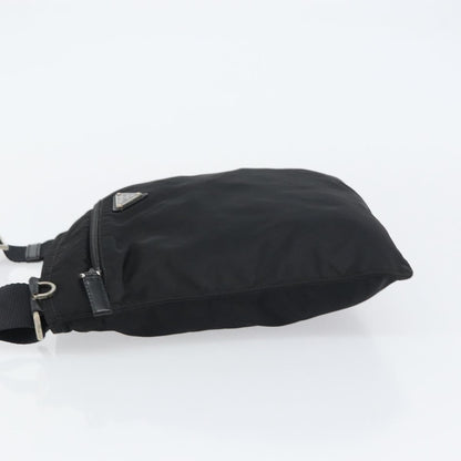Prada Front Pocket Messenger Bag Tessuto, BLACK, NYLON, Shoulder bag
