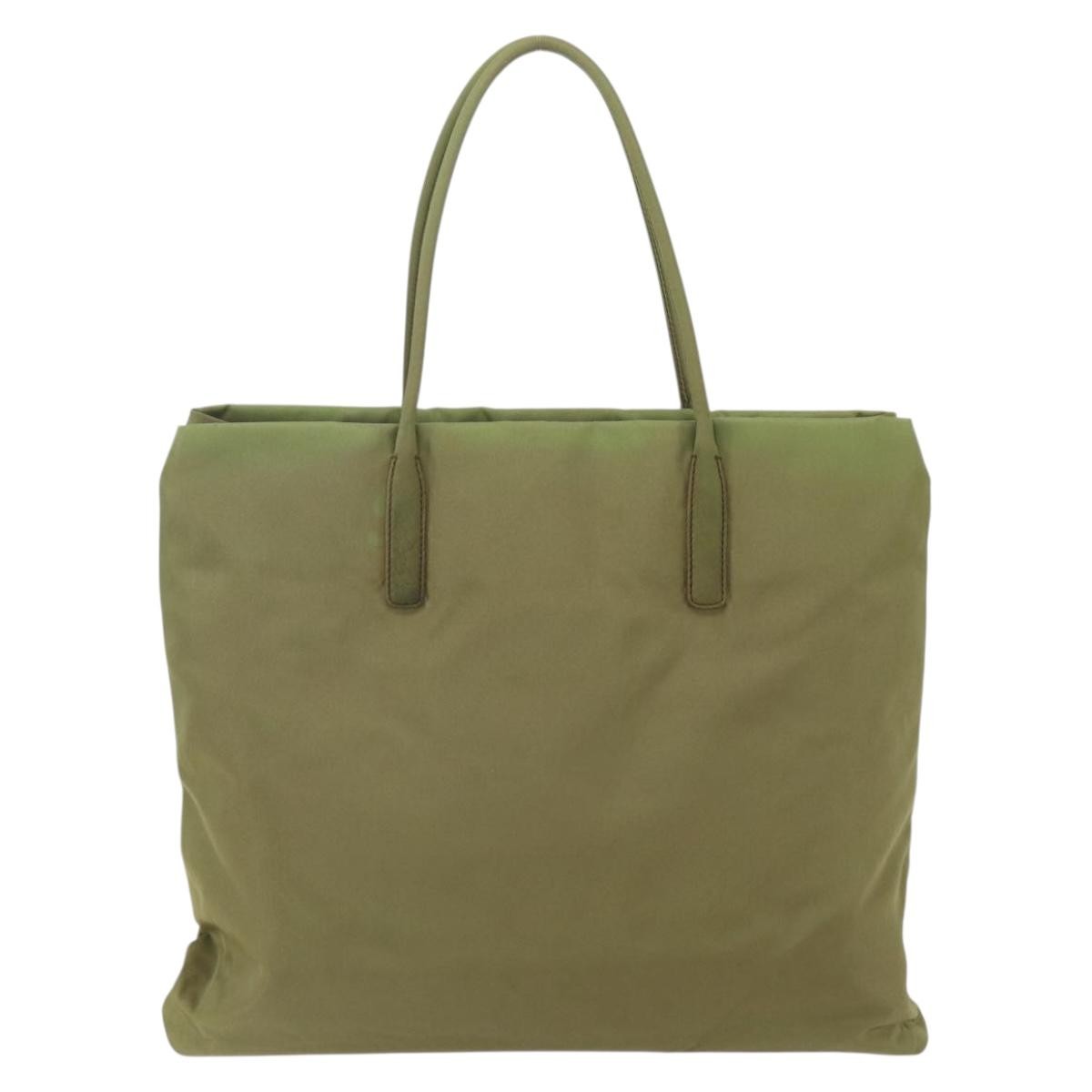 Prada Vintage Tote Tessuto, GREEN, NYLON, Tote bag