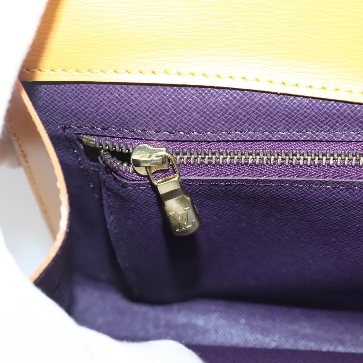 Louis Vuitton Art Deco Clutch Epi Leather, YELLOW, LEATHER, Clutche & pouche