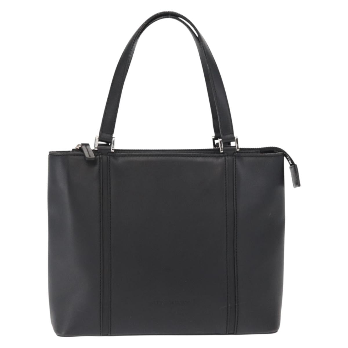 Burberry Vintage Handbag Leather, BLACK, LEATHER, Handbag