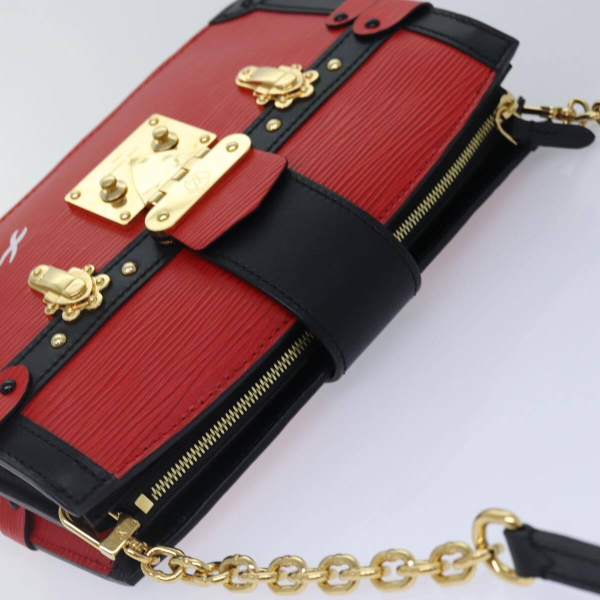 Louis Vuitton Trunk Clutch Epi Leather, RED, LEATHER, Clutche & pouche