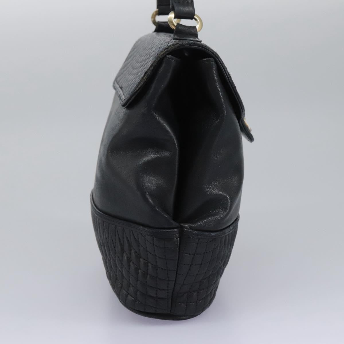 Bally Vintage Handbag Quilted Leather, Black, Leather, Handbag