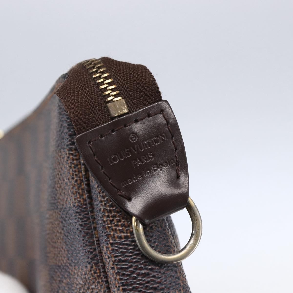 Louis Vuitton Pochette Accessoires Damier, BROWN, CANVAS, Clutche & pouche
