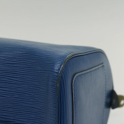 Louis Vuitton Speedy Handbag Epi Leather, BLUE, LEATHER, Handbag