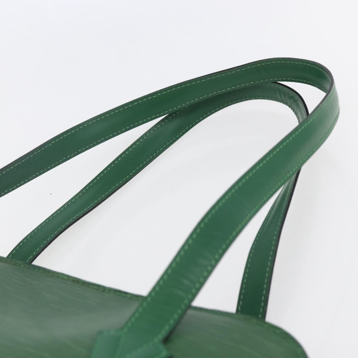 Louis Vuitton Lussac Handbag Epi Leather, GREEN, LEATHER, Handbag