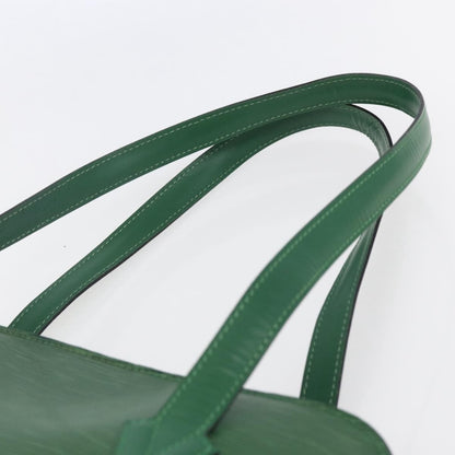 Louis Vuitton Lussac Handbag Epi Leather, GREEN, LEATHER, Handbag