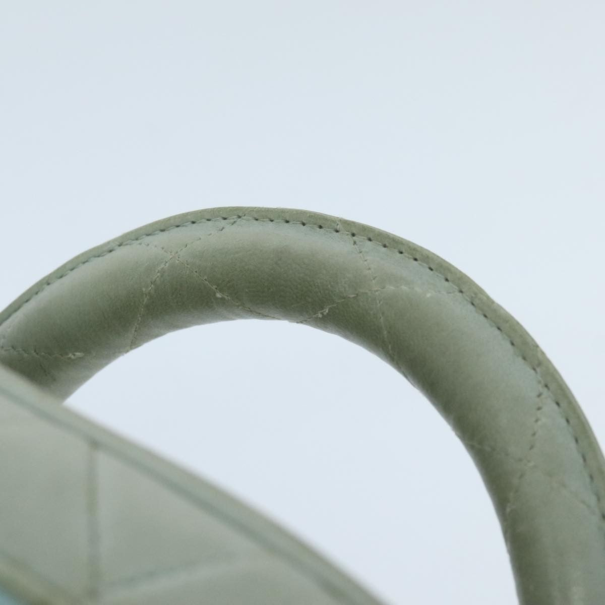 Chanel Cosmetic Case Quilted Lambskin, BLUE, LEATHER, Toiletry Case