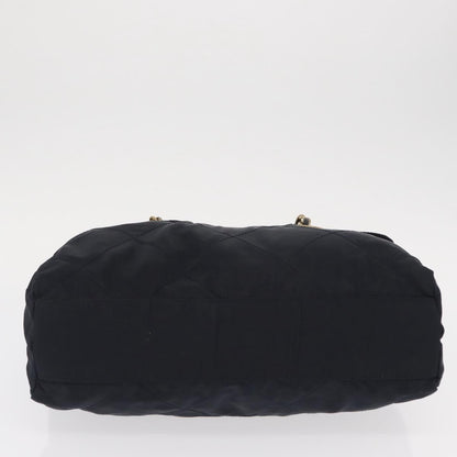 Prada Chain Shoulder Bag Tessuto, Navy, Nylon, Shoulder Bag