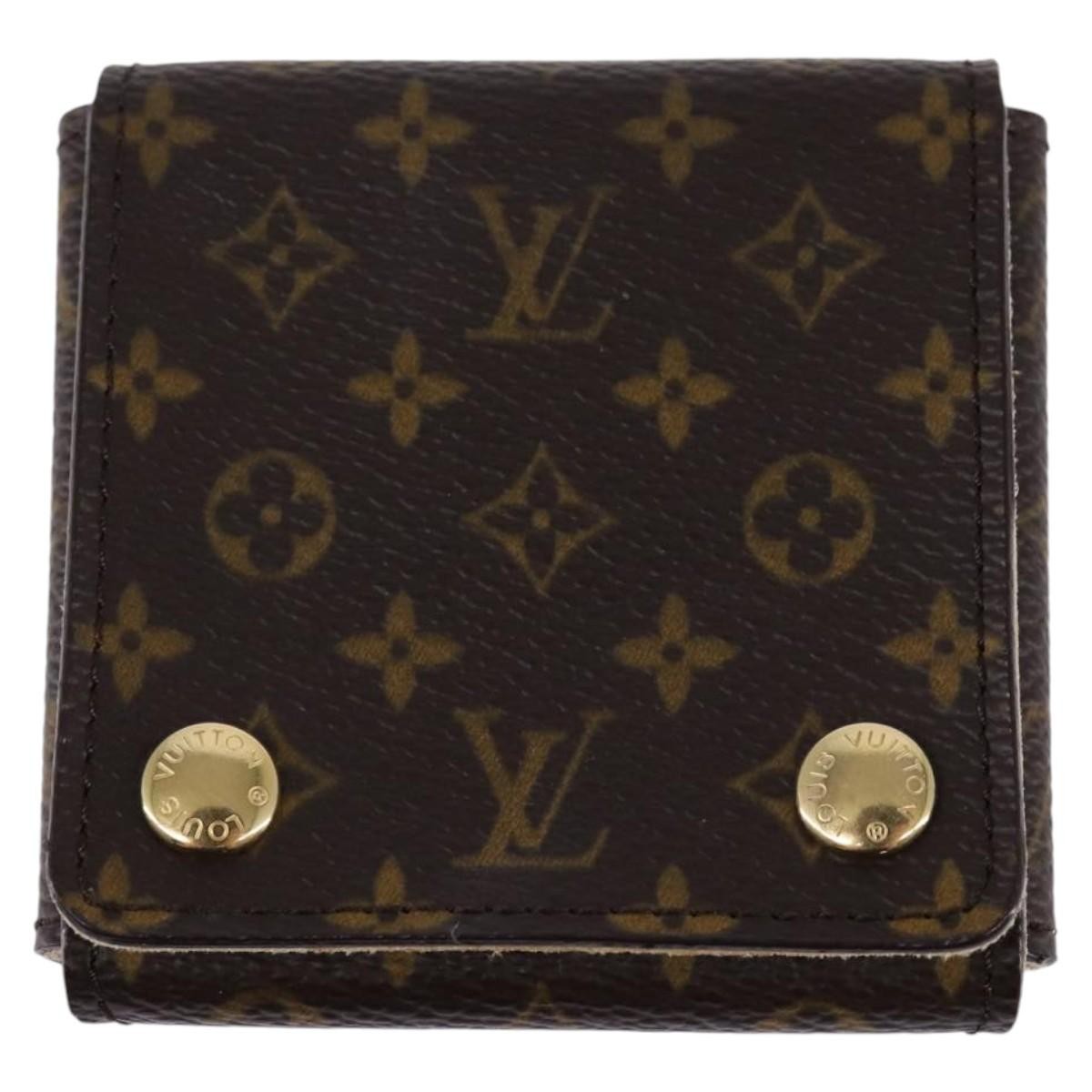 Louis Vuitton CASE JEWELRY BOX Canvas, BROWN, CANVAS, Wallets