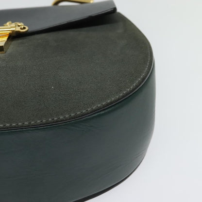 Chloe Drew Shoulder Bag Leather, KHAKI, LEATHER, Shoulder bag