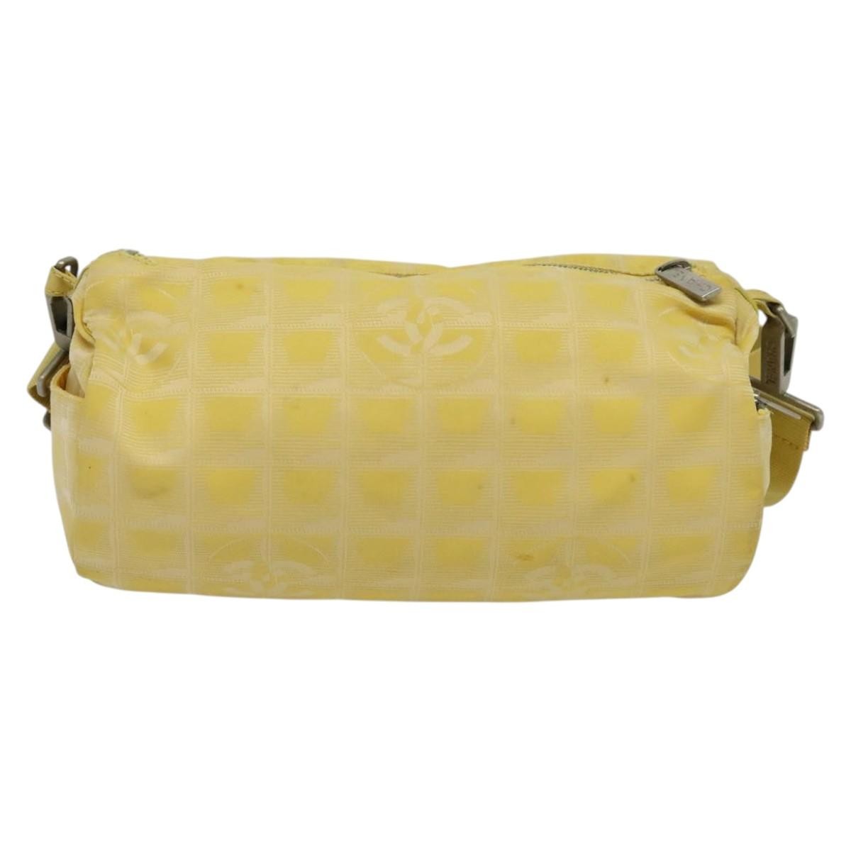 Chanel Travel Line Barrel Bag Nylon, YELLOW, NYLON, Travel bag