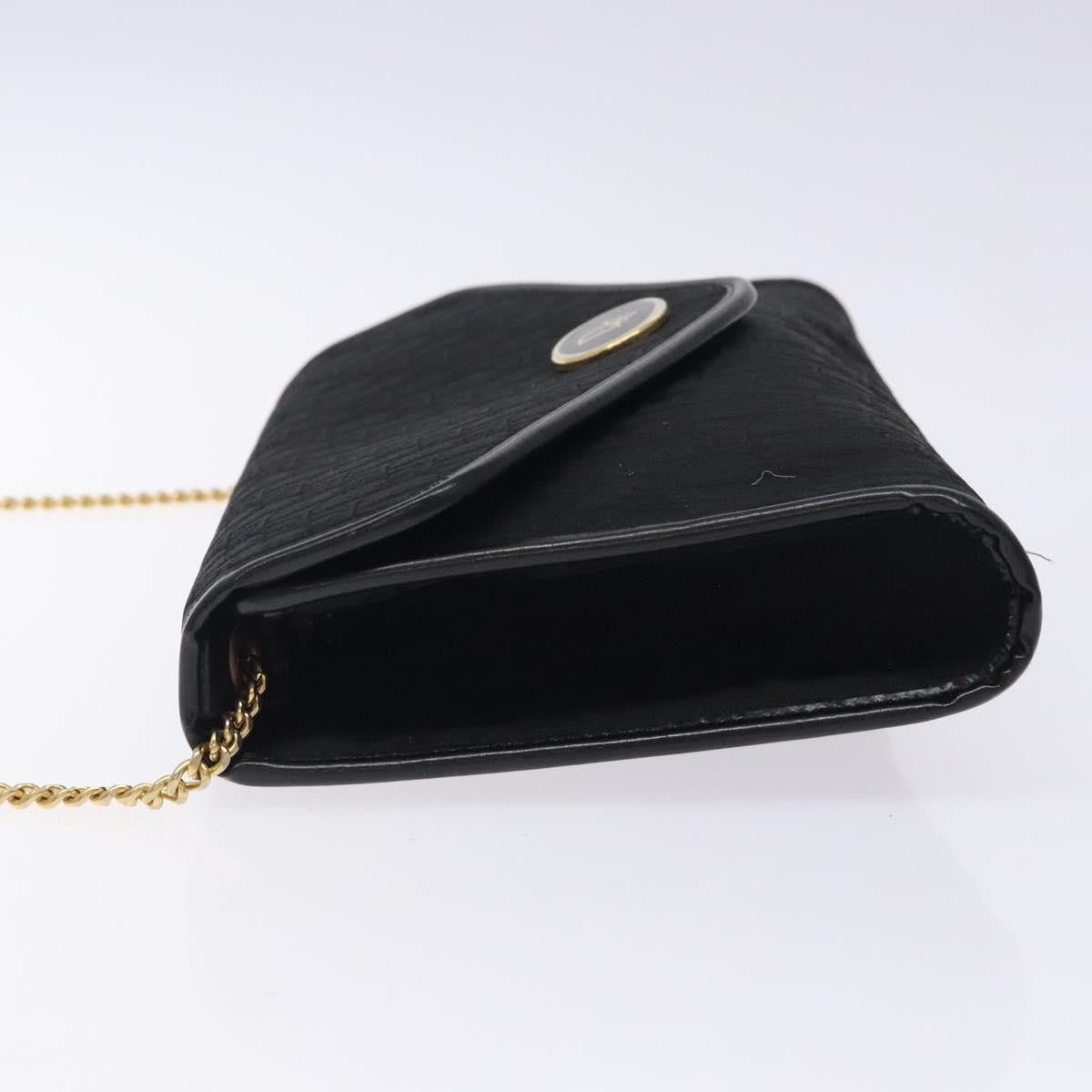 Christian Dior Vintage Trotteur Chain shoulder bag Canvas, BLACK, CANVAS, Shoulder bag