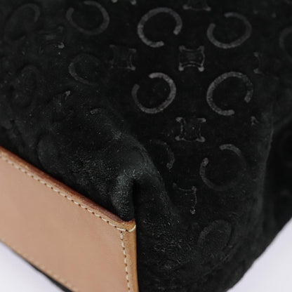 Celine Vintage Macadam Handbag Canvas, BLACK, CANVAS, Handbag