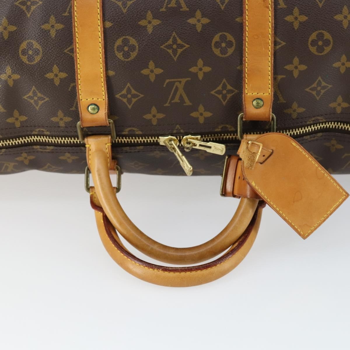 Louis Vuitton Keepall Bag Monogram Canvas, BROWN, CANVAS, Travel bag