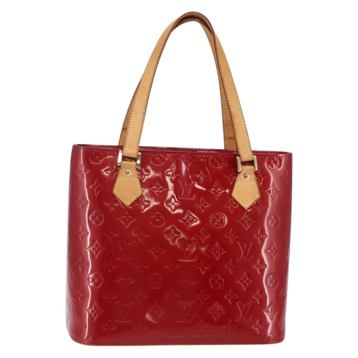 Louis Vuitton Houston Handbag Monogram Vernis, RED, PATENT_LEATHER, Handbag