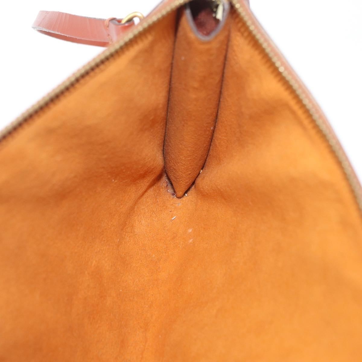Louis Vuitton Pochette Accessoires Epi Leather, BROWN, LEATHER, Clutche & pouche