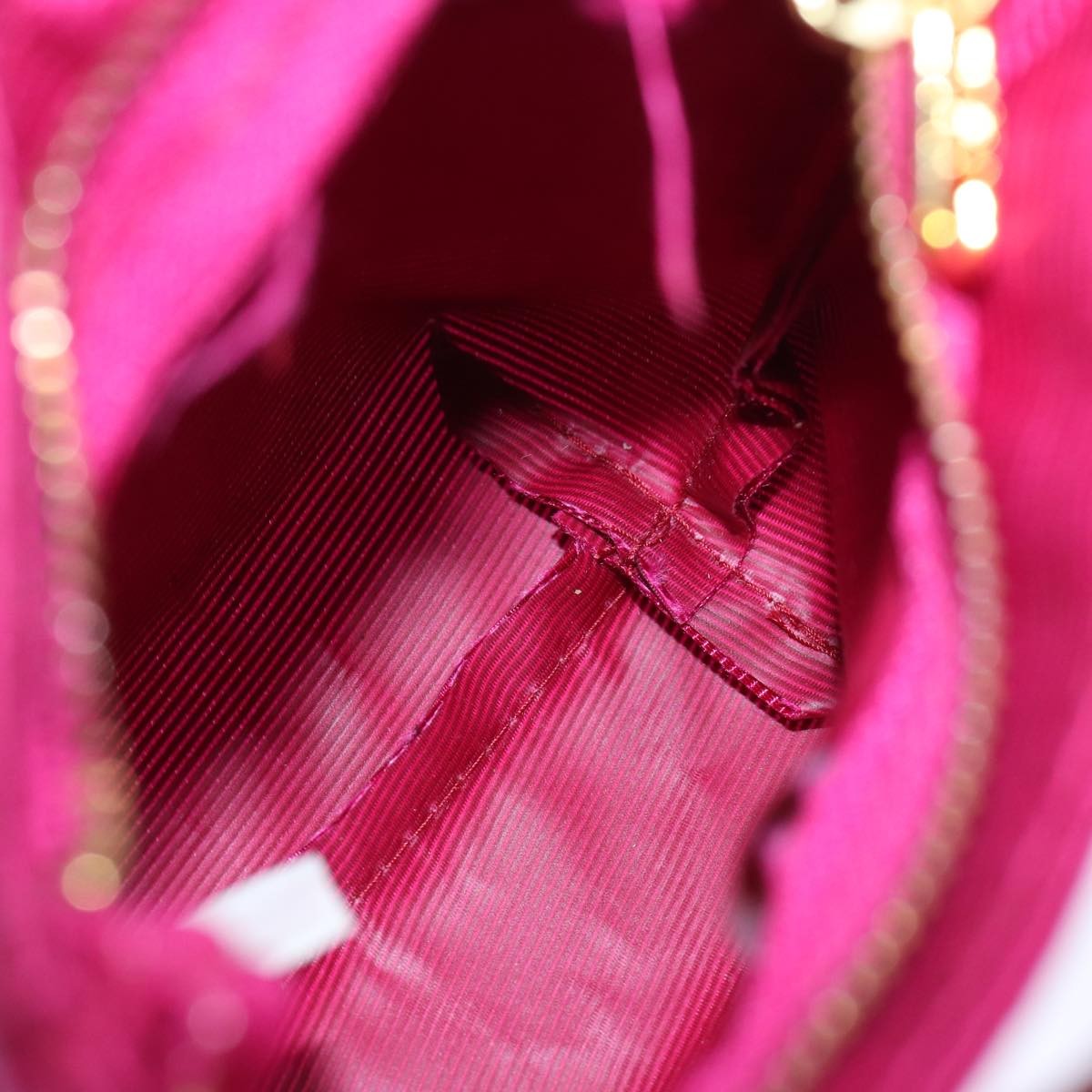 Celine Circle Logo Pouch Nylon, PINK, NYLON, Clutche & pouche