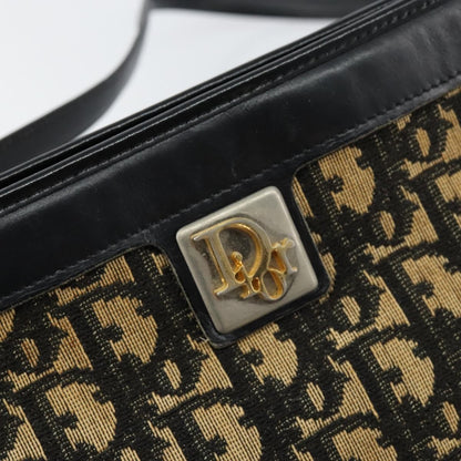 Christian Dior Vintage Trotter Shoulder Bag Canvas, NAVY, CANVAS, Shoulder bag