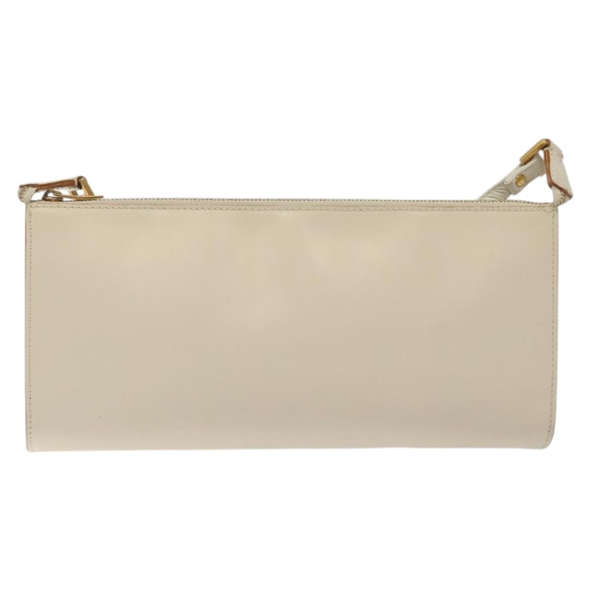 Salvatore Ferragamo Gancini Shoulder Bag Leather, BEIGE, LEATHER, Shoulder bag