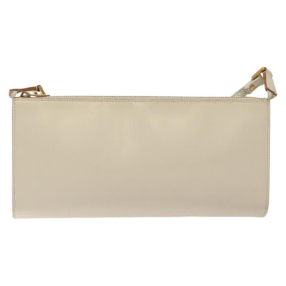 Salvatore Ferragamo Gancini Shoulder Bag Leather, BEIGE, LEATHER, Shoulder bag