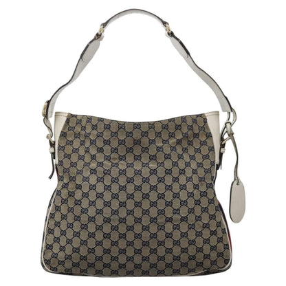 Gucci Heritage Web Hobo GG Canvas, NAVY, CANVAS, Shoulder bag