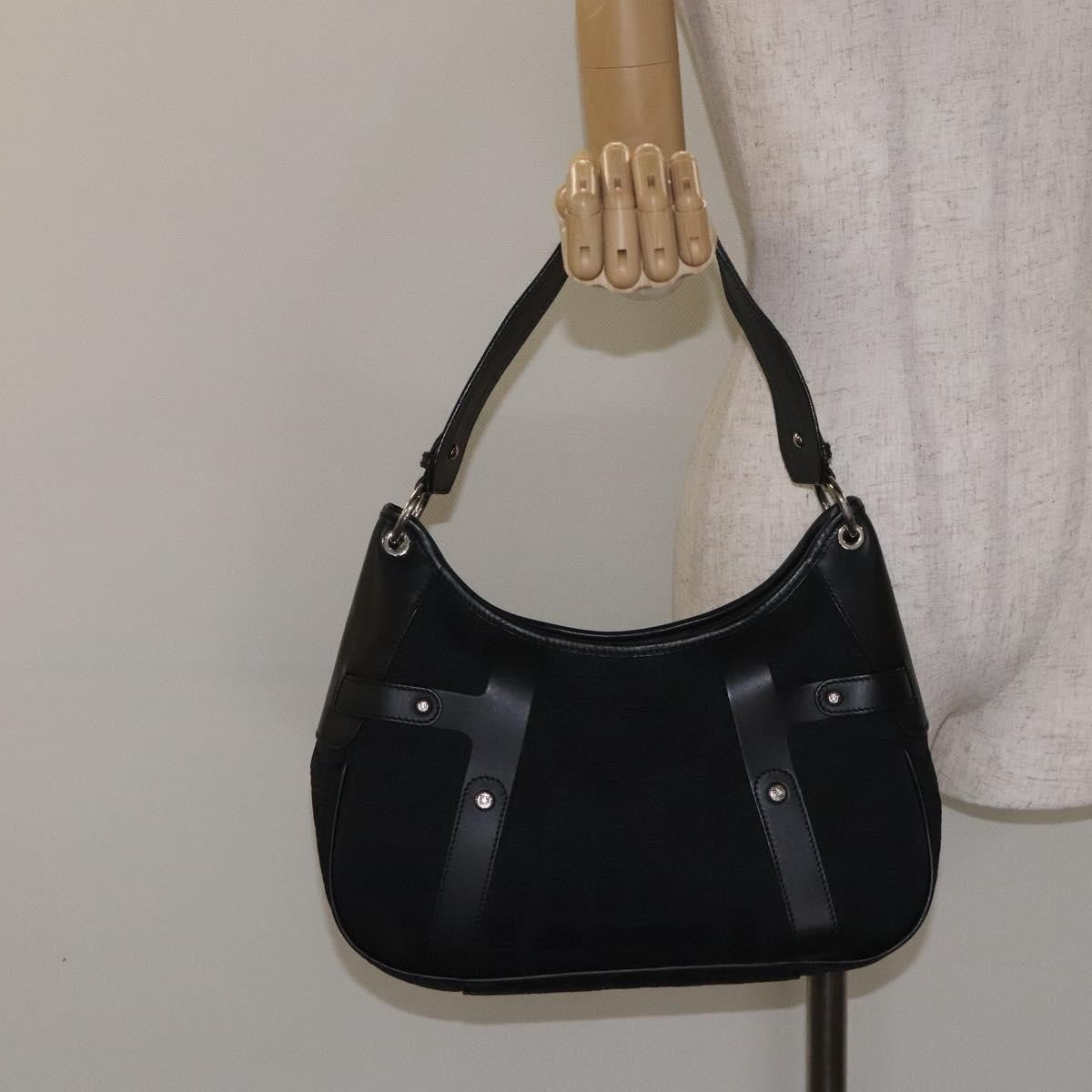Salvatore Ferragamo Shoulder Bag Canvas, BLACK, CANVAS, Shoulder bag