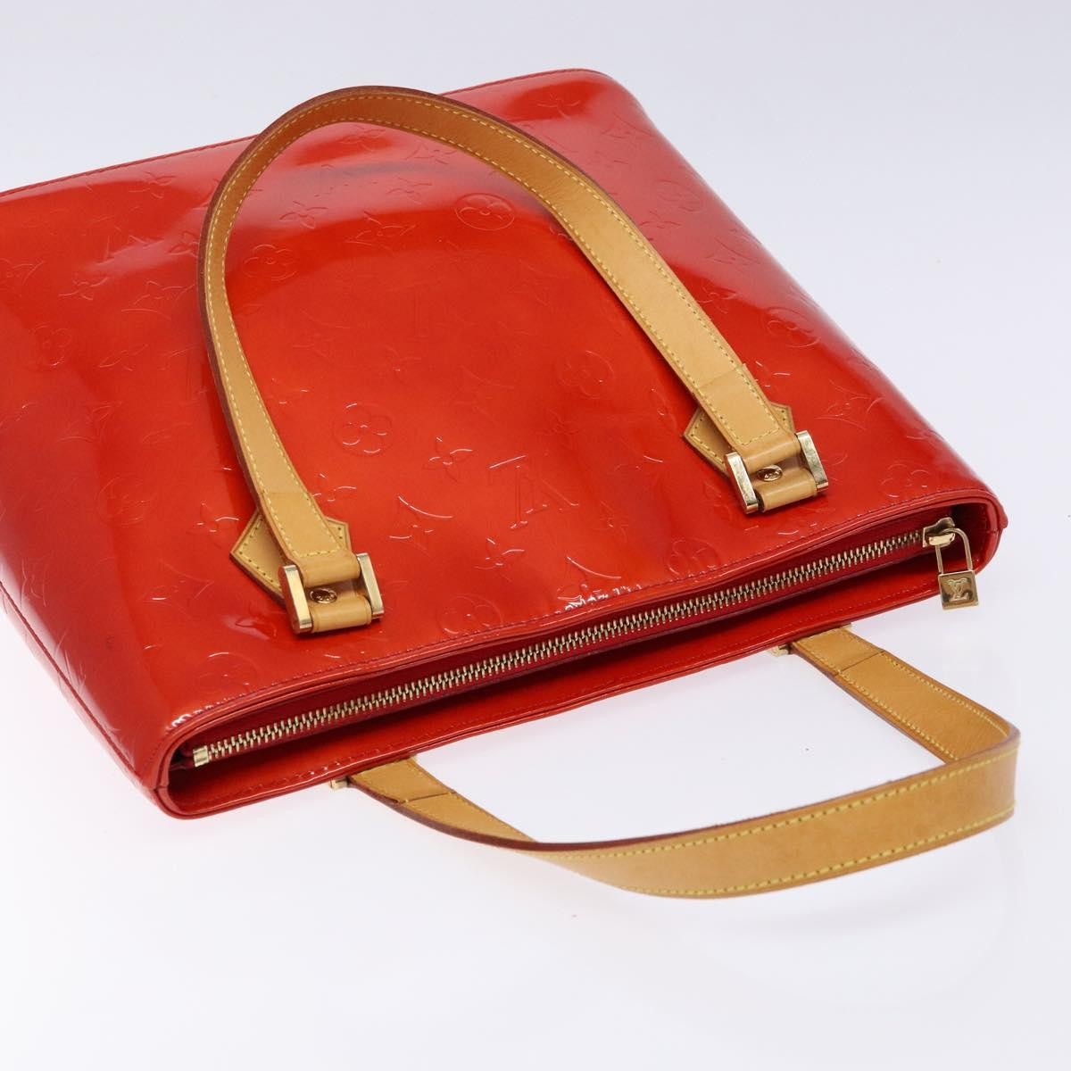 Louis Vuitton Houston Handbag Monogram Vernis, RED, PATENT_LEATHER, Handbag