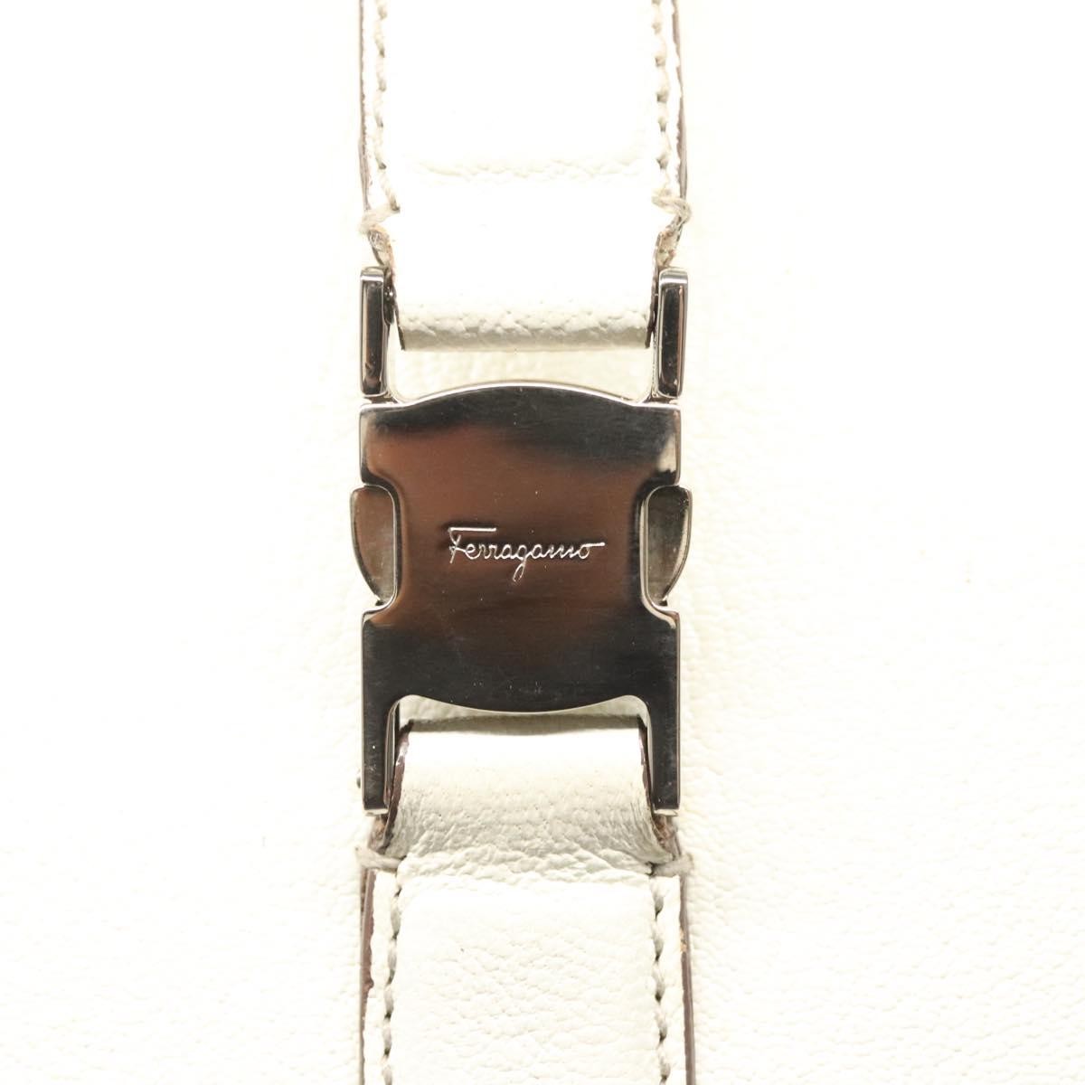 Salvatore Ferragamo Vintage Vara Hobo Leather, WHITE, LEATHER, Shoulder bag