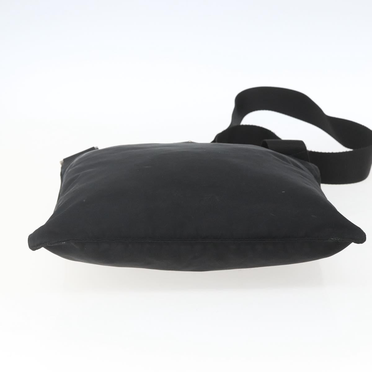 Prada Zip Top Messenger Bag Tessuto, BLACK, NYLON, Shoulder bag