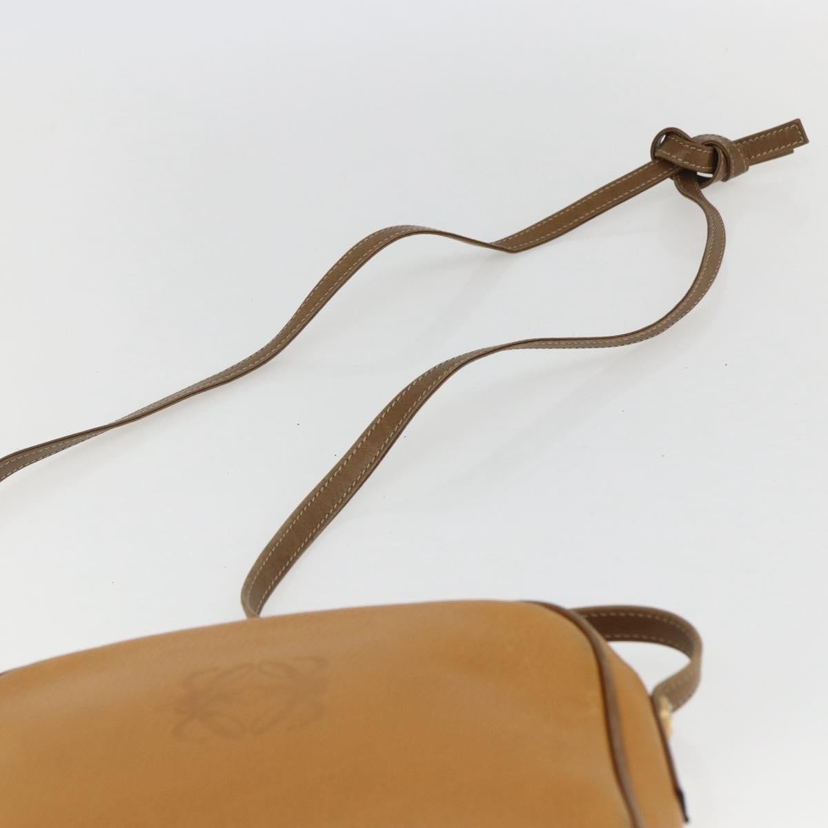 Loewe Anagram Shoulder Bag Leather, BEIGE, LEATHER, Shoulder bag