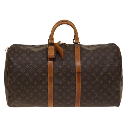 Louis Vuitton Keepall Bag Monogram Canvas, BROWN, CANVAS, Travel bag